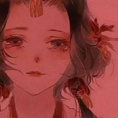 动漫古风女头 红色系 可惜的是 遗憾总是和年轻藏在一起