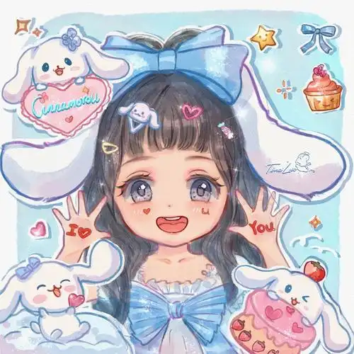 超萌q版520闺蜜头像无敌小可爱玉桂狗