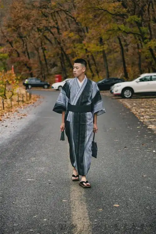 日本和服男日本男士火花大会日系浴袍家居服复古正装剧本密室写1号