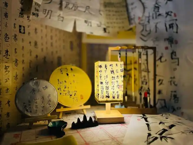 书法台  #书法台灯  #幼儿园表征  #幼儿园环创主题墙  #古风环境