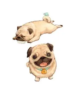 卡通宠物沙皮狗素材