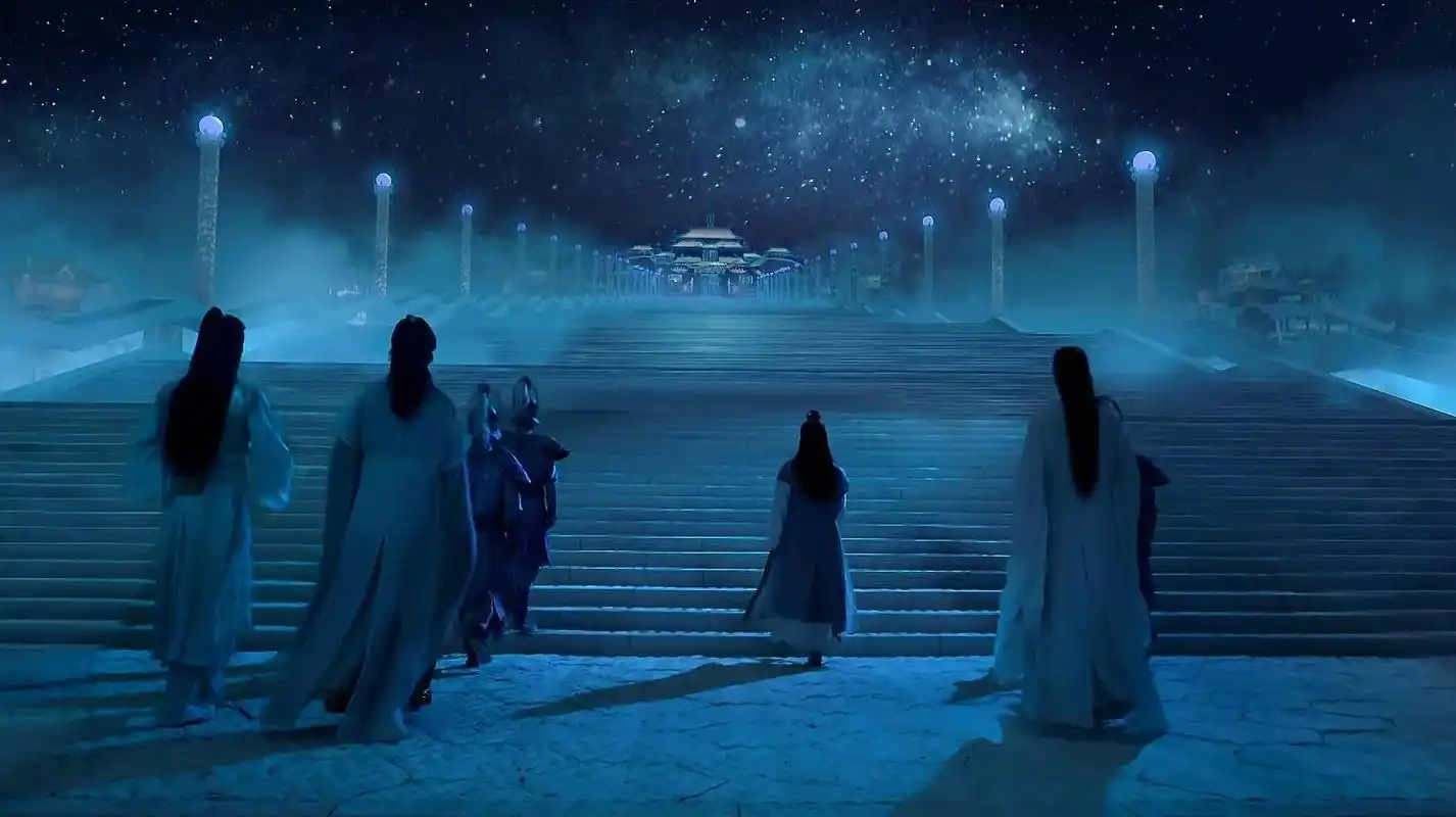 仙侠剧《香蜜沉沉烬如霜》:天宫夜色绚丽如画 宛若梦中仙境