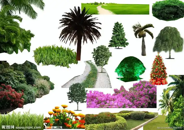 建筑植物素材源文件__psd分层素材_psd分层素材_源文件图库_昵图网