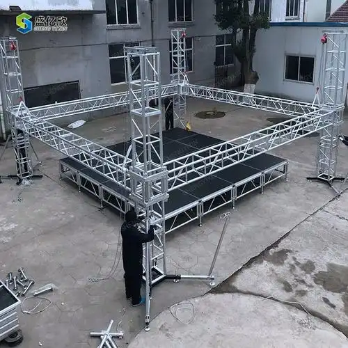 雷亚架 舞台线阵音响灯光架子 镀锌力压架盘扣式脚手架厂家批发