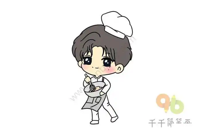 q版明星人物蔡徐坤简笔画