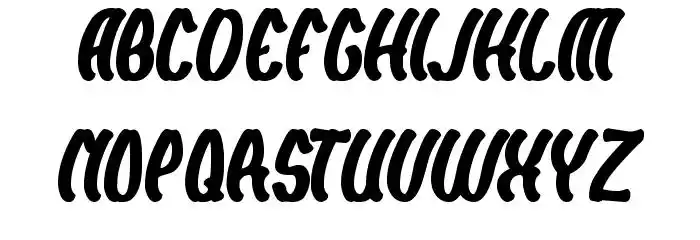 sunset beach 字体 大写