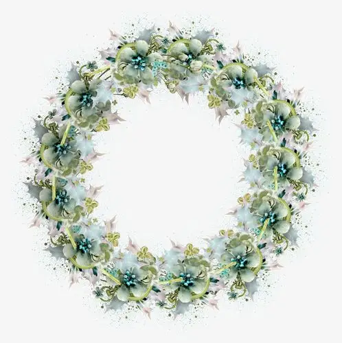 漂亮花环免抠素材免费下载_觅元素51yuansu.com