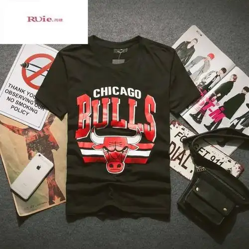 芮婕服饰嘻哈公牛bulls23号球衣情侣短袖t恤hba街舞bboy飞人男潮tee