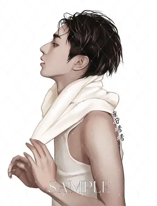 画画刘耀文无袖背心深得我心0000