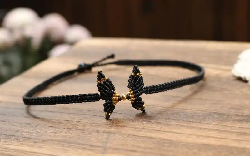 【蝴蝶锁骨链】超级详细的编绳视频教程 悦在指间录制