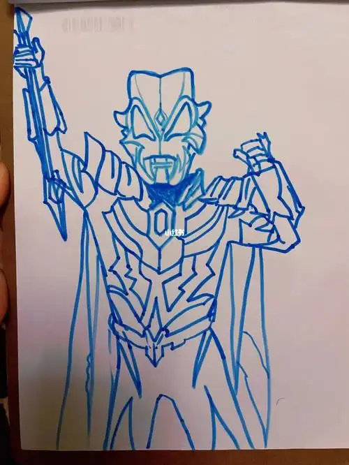 哄娃简笔画捷德奥特曼尊皇形态