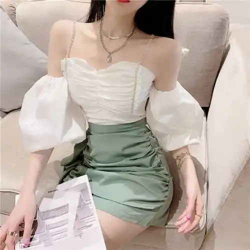 酒吧蹦迪衣服女 性感气质女神范衣服夜店女装酒吧蹦迪甜美少女穿搭