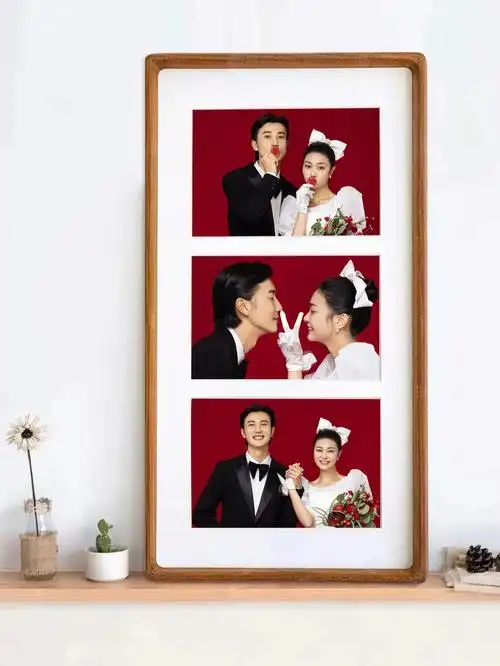 婚纱照三宫格这样放家里78绝美的仪式感78