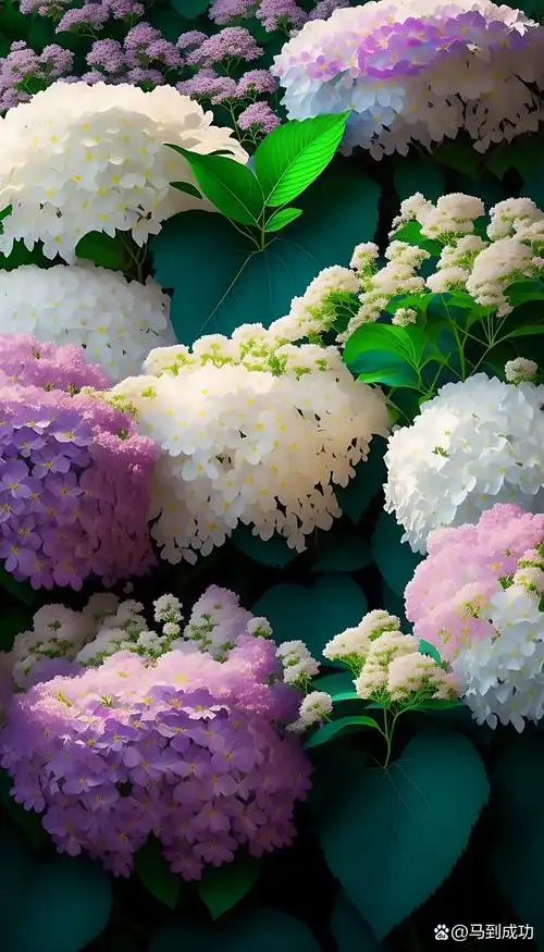 绣球花海高清壁纸 人生如花,淡淡的盛开,淡淡的素雅,一路芳华,一路