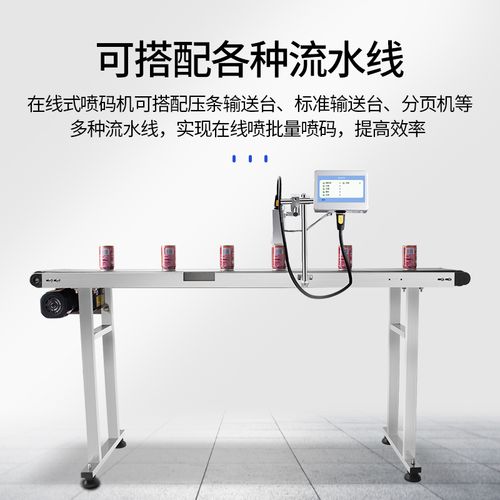 在线式全自动喷码机纸盒包装袋口罩打码机生产日期logo智能喷码机