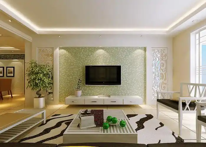 硅藻泥电视背景墙效果图2016