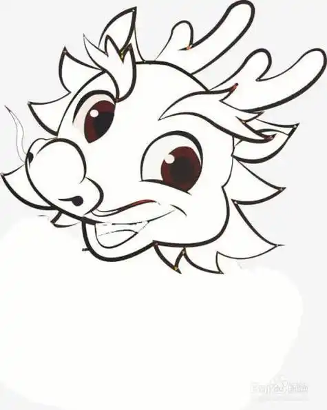 龙的画法卡通儿童简笔画