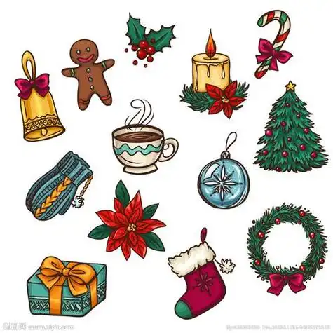 圣诞节卡通画手绘圣诞节绘画图片