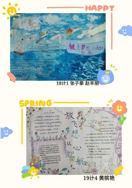 【崇州市职教中心】"放飞梦想,从心起航"手抄报评比活动