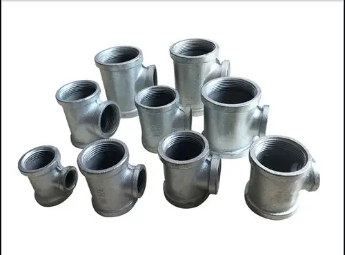 镀锌水暖管件镀锌三通变径三通32*25内螺纹冷镀锌三通玛钢管件