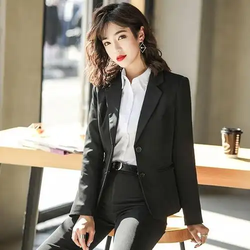 西装套装女春秋职业装女装套装西服女学生正装外套面试工作服韩版