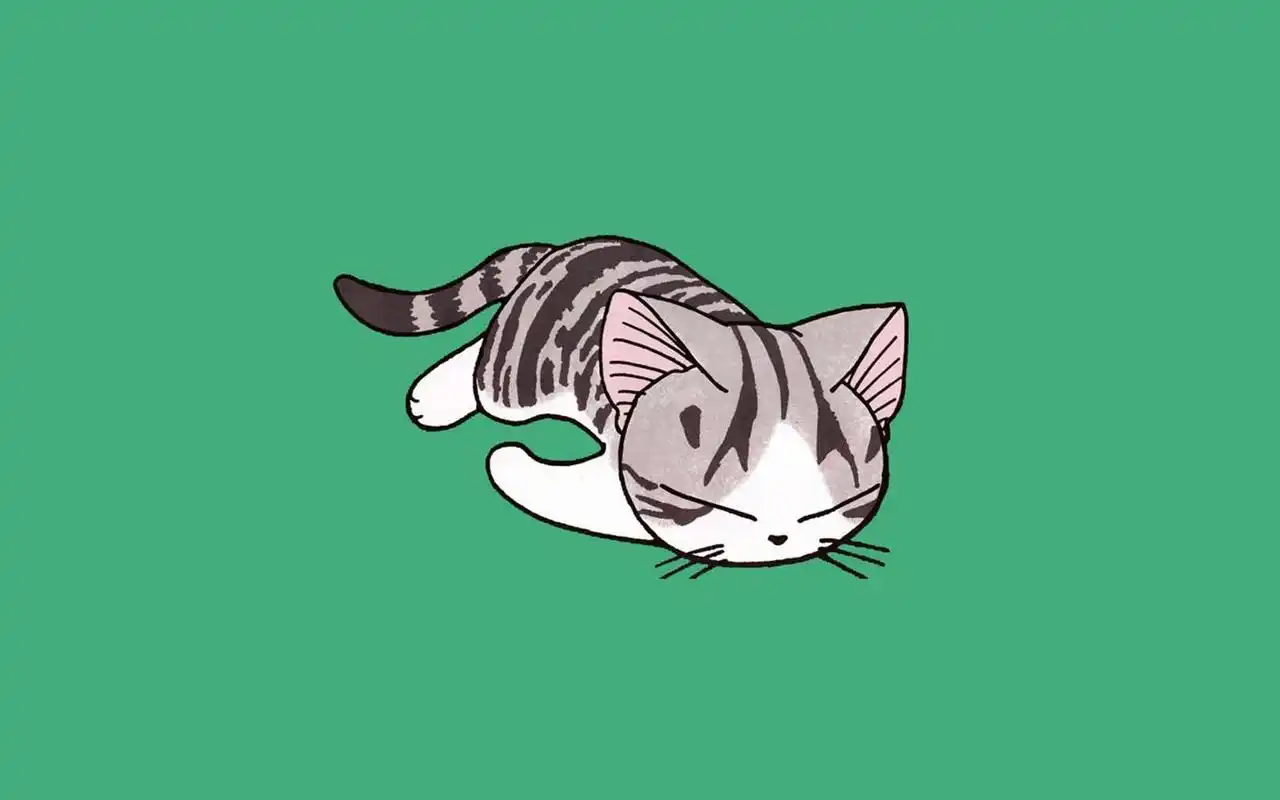 卡通起司猫图片电脑屏保壁纸