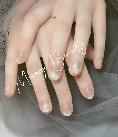 猫眼小花花小清新款美甲