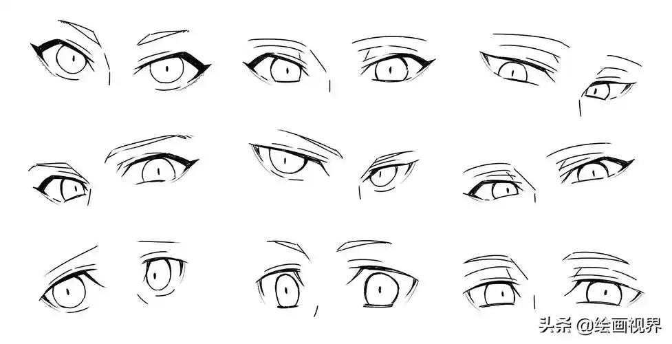 动漫人物眼睛怎么画?老师们都是这样画的,原来画法其实很简单