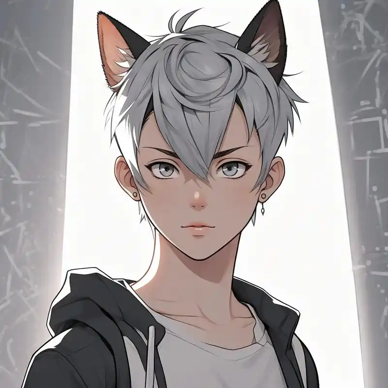 亲们,这次给大家带来的是超级帅气的二次元正太猫耳头像!