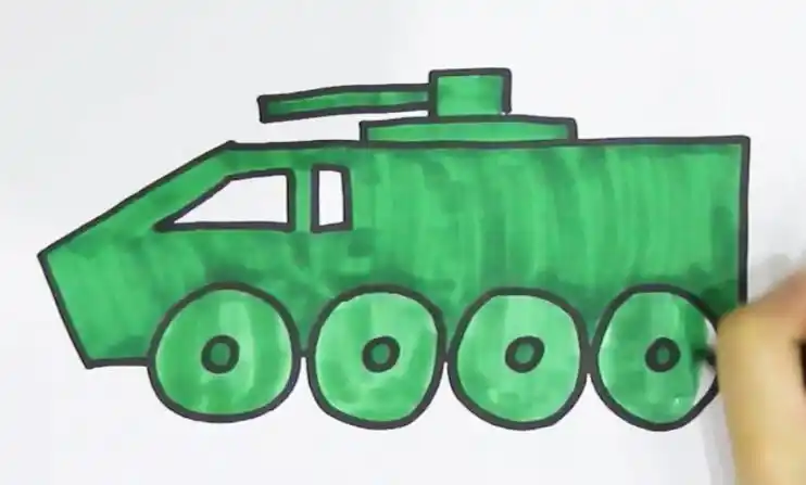 装甲车简笔画图片装甲车怎么画