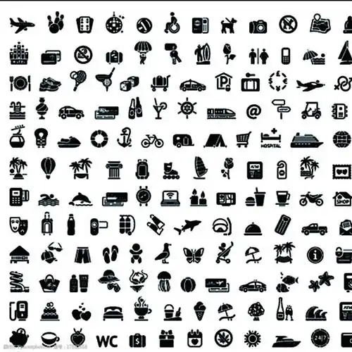 各种矢量图标标志图片