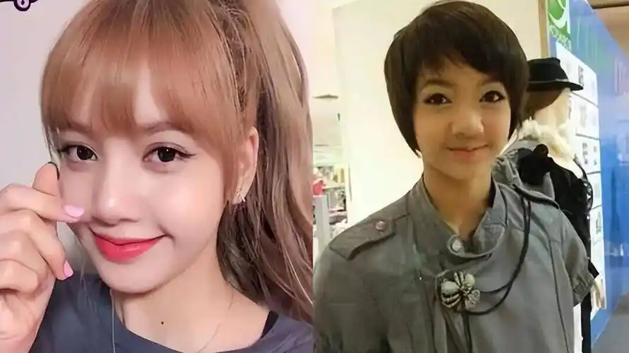 从照片中我们可以看到,出道之前的lisa长相平平,甚至可以用丑来形容