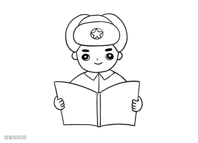 学习雷锋简笔画教程