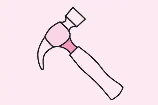 简单的锤子怎么画_铁锤简笔画步骤图片大全