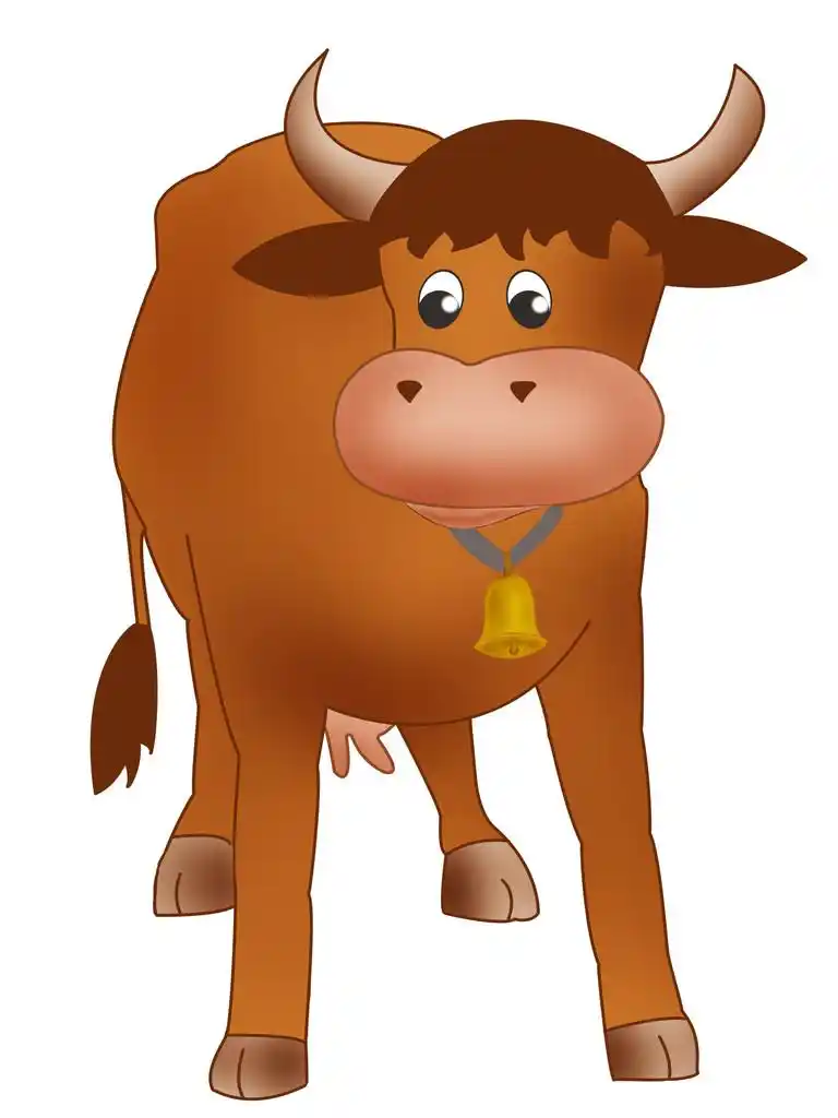 可爱牛,牛的幼稚插图