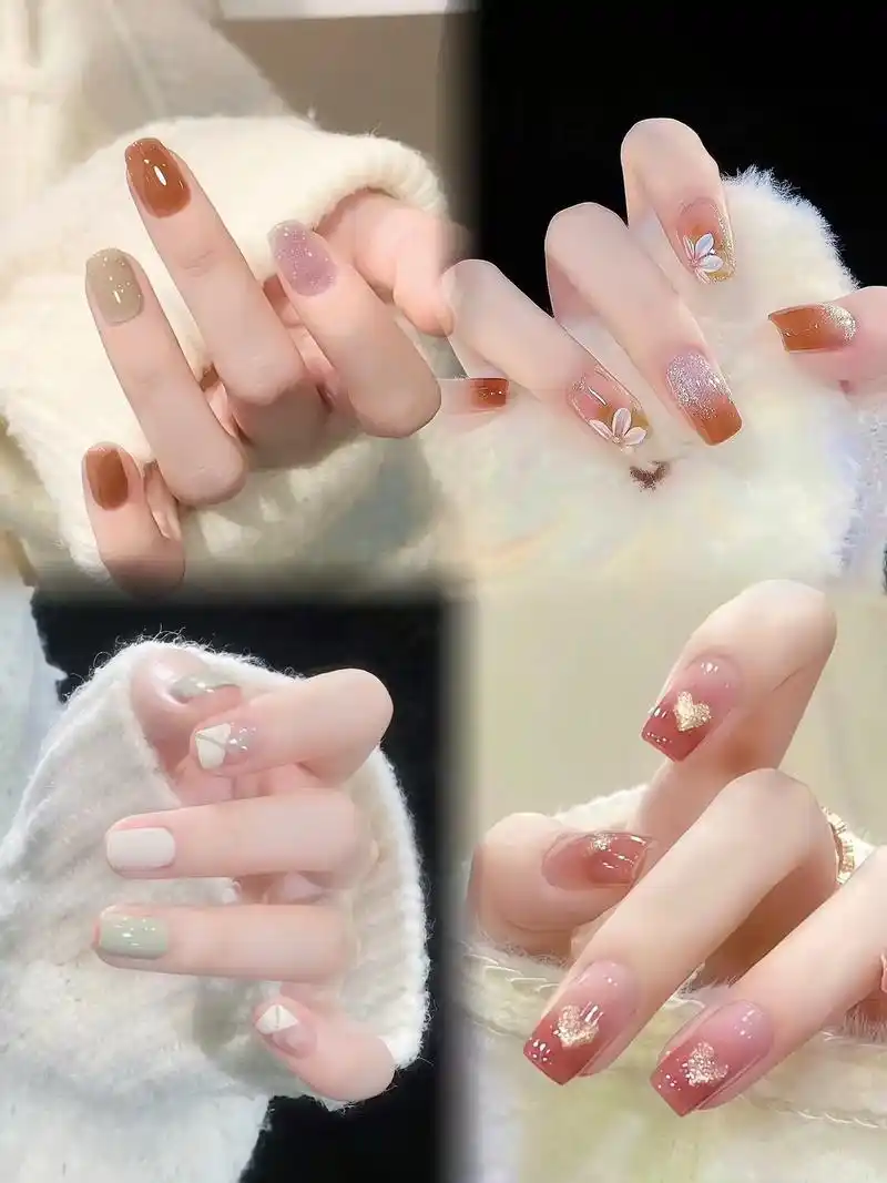 2024春秋爆款~~高级又简约的美甲~~!显白还又不夸张! - 抖音