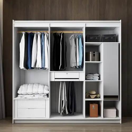 衣柜现代简约板式两三三门推拉门移门定制卧室组合衣柜