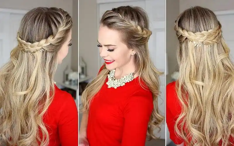 luxyhair法式皇冠编发教程节日发型