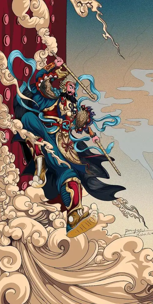 门神|插画|创作习作|ypangy - 临摹作品 - 站酷 (zcool)