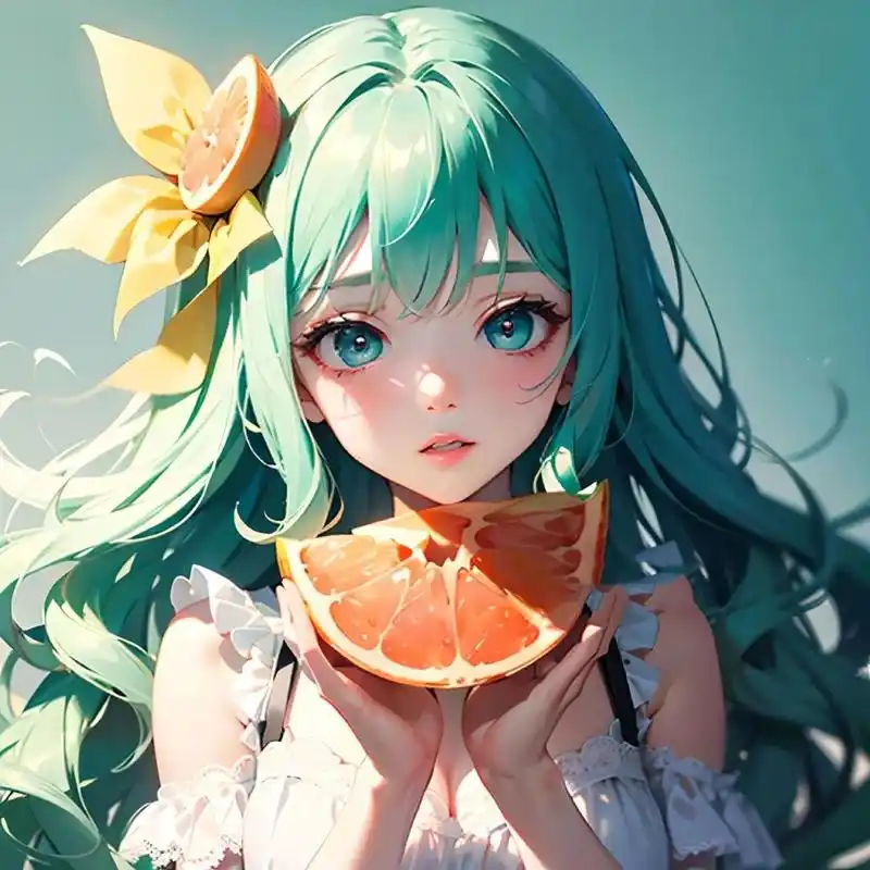 水果系列之西柚女孩头像