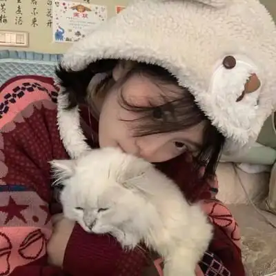 女生头像|抱猫
