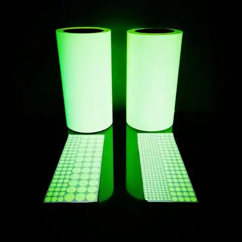 夜光膜墙贴夜光纸 钟表发光月球装饰用夜光收款码 荧光不干胶贴纸