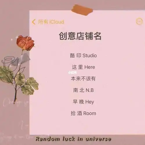 文艺女装童装美业简约餐饮茶馆创意店铺名