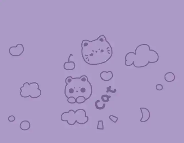 紫色可爱卡通壁纸