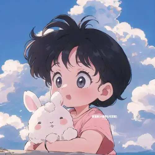 超甜情头🐰抱兔兔的治愈男孩