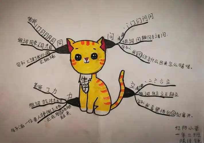 红阳小学学生手绘思维导图作品展示(一学年)