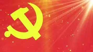 红色党旗飘扬背景舞台背景,其它舞台背景下载,高清1920x1080视频素材