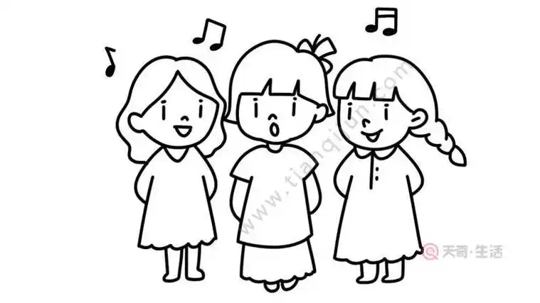 领唱齐唱幼儿简笔画