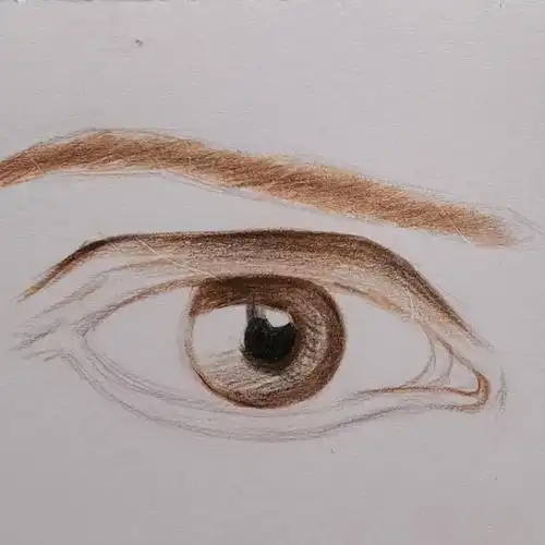 彩铅眼睛的画法