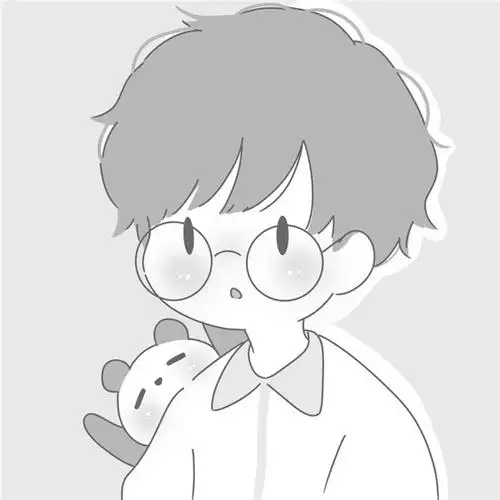 情头黑白卡通可爱简约图片_情侣动漫头像_头像屋